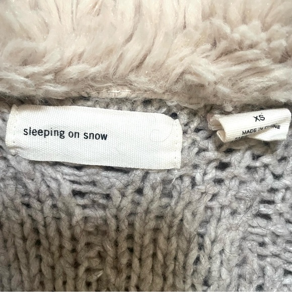 Anthropologie Sleeping on Snow Cowgirl Sherpa Cardigan Sweater Jacket cabincore - Picture 6 of 13